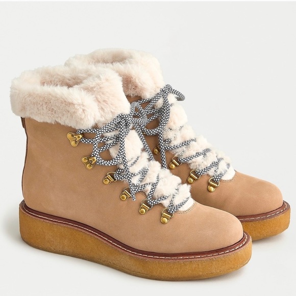 J. Crew Shoes - J.Crew Nubuck Winter Boots Wedge Crepe Sole 7.5